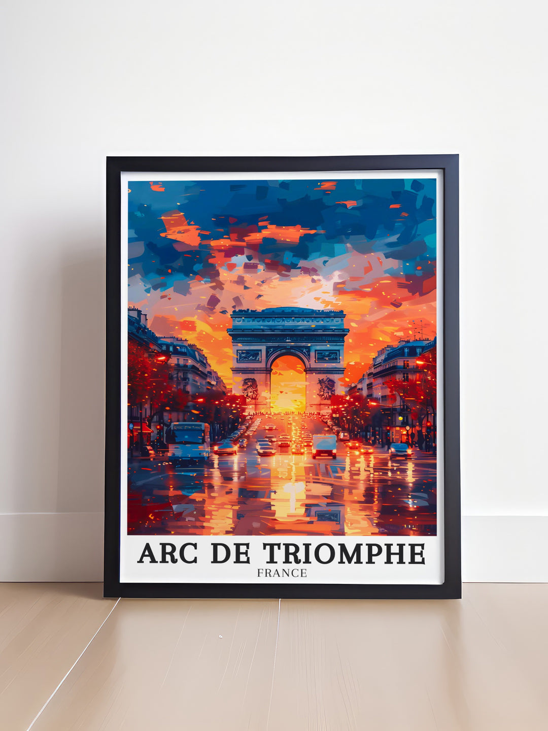 Experience the timeless beauty of Paris with this Arc de Triomphe Art Print showcasing Champs Élysees Place de lEtoile a perfect wall art piece for those who appreciate Parisian architecture and history and a thoughtful gift for travel enthusiasts and art collectors