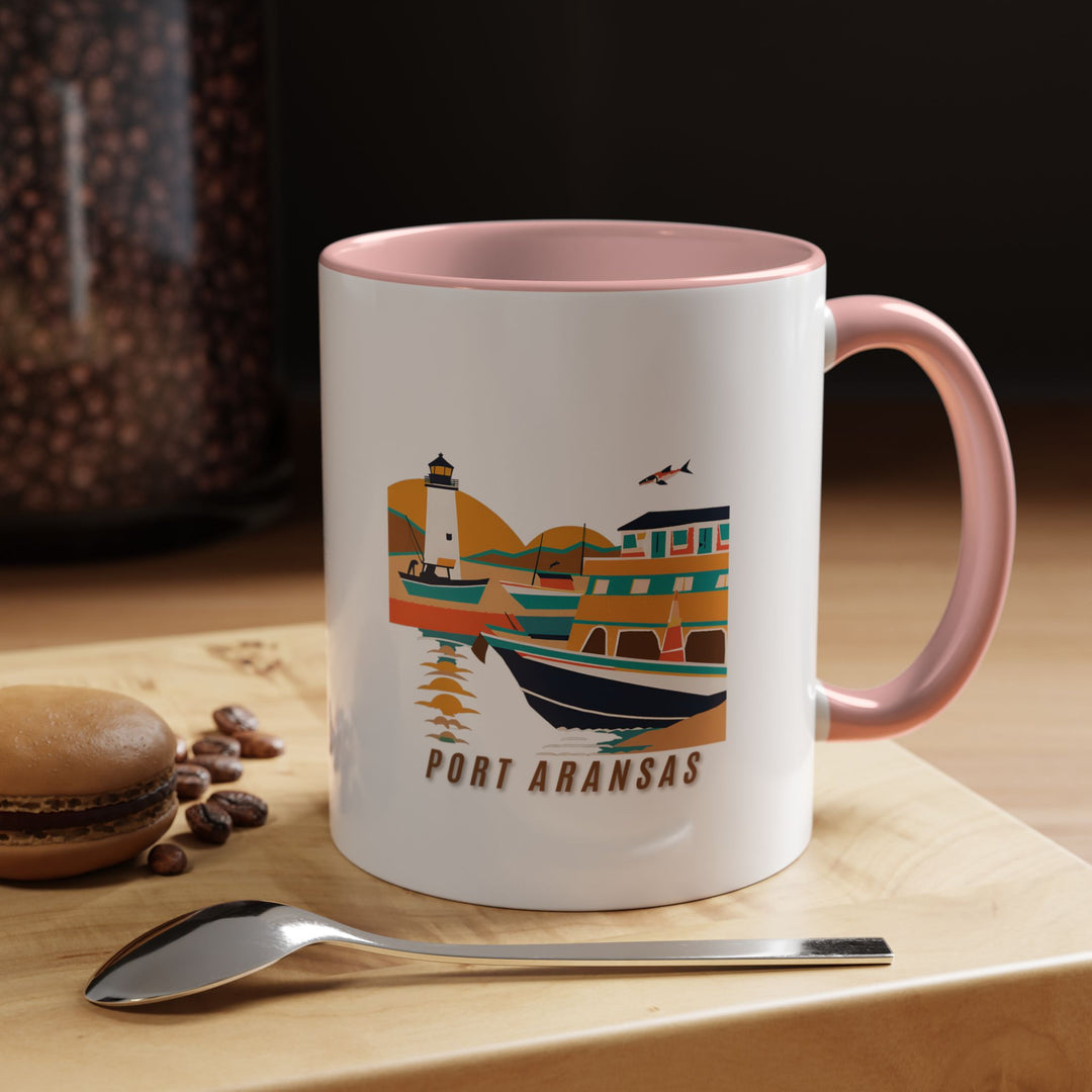 This Port Aransas Texas mug combines artistic beauty with practical functionality. Featuring detailed artwork of the town’s scenic beaches and charming waterfront, it is made from high-quality ceramic, dishwasher safe, and perfect for coffee or tea lovers.