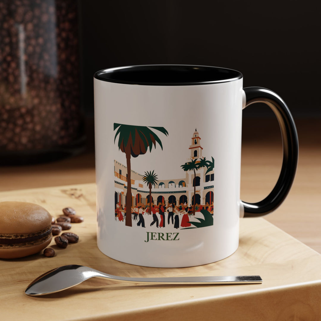 Enjoy your favorite beverage with this Jerez Spain mug, highlighting the city’s stunning architecture and timeless beauty. Dishwasher-safe and durable, it is a meaningful gift or keepsake for admirers of Jerez.