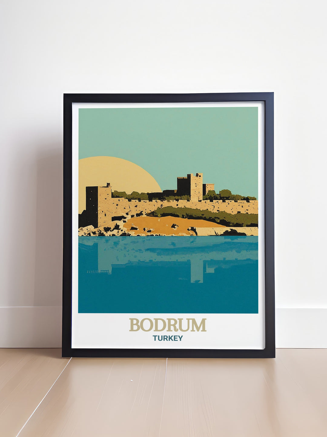 Bodrum Castle modern prints designed to bring the rich history of Bodrum Turkey into your home. These Turkey prints are perfect for anyone seeking unique and elegant wall art that celebrates the grandeur of Turkish architecture.