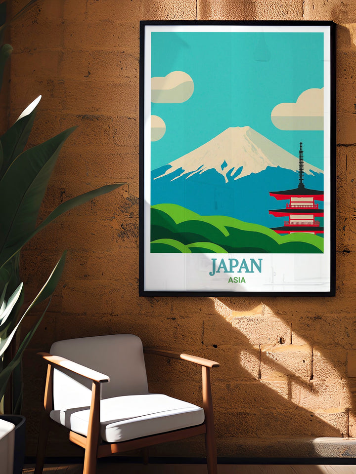 Enhance your home with Japan Poster featuring Mount Fuji perfect wall decor and Osaka lively street scenes perfect wall decor for those who appreciate Japanese culture and art