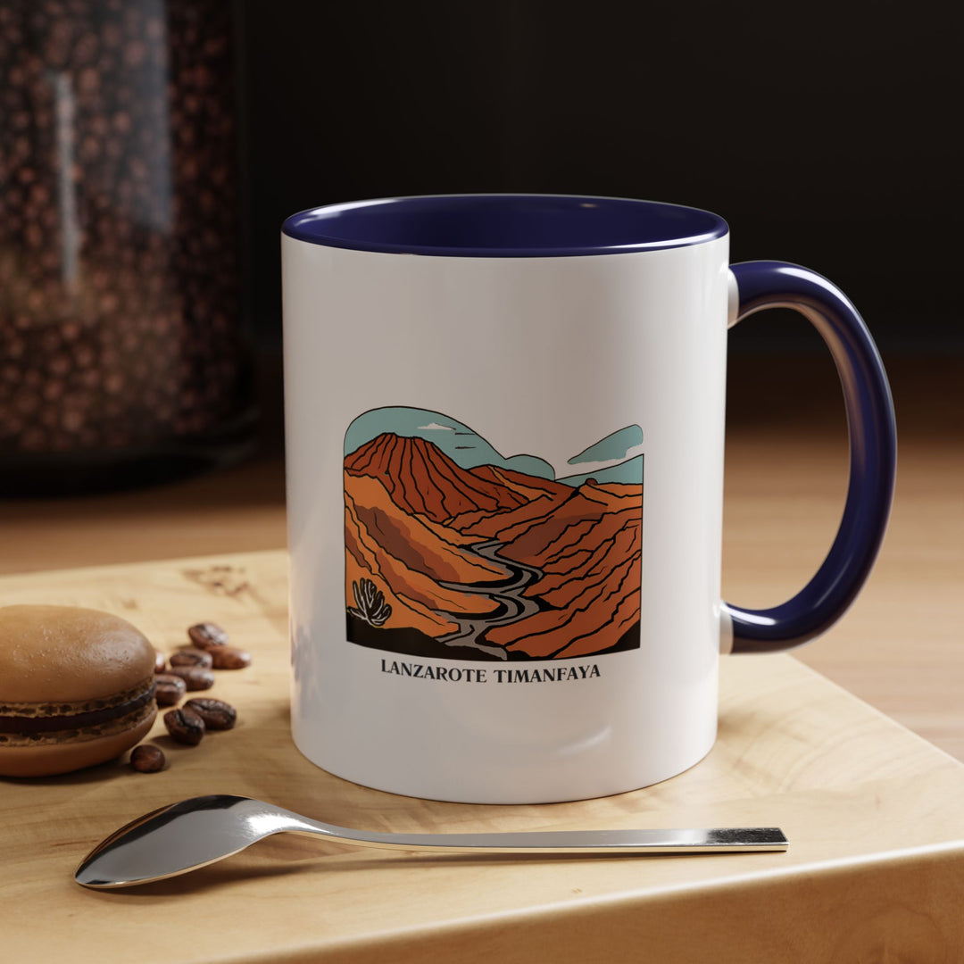 A striking Timanfaya National Park mug featuring detailed artwork of Lanzarote’s volcanic landscape. Ideal for daily use, it is perfect for coffee and tea lovers and makes a great gift or souvenir from the island. Dishwasher and microwave safe for convenience.