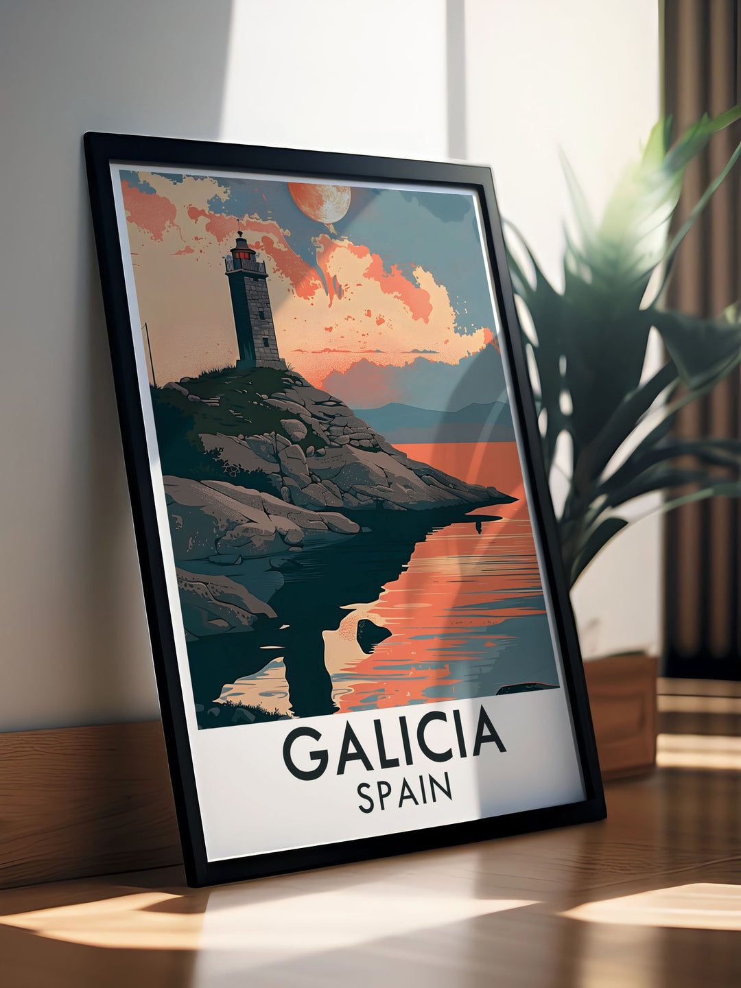 Illustrating the blend of history, architecture, and natural beauty, this print invites viewers to explore the Tower of Hercules.