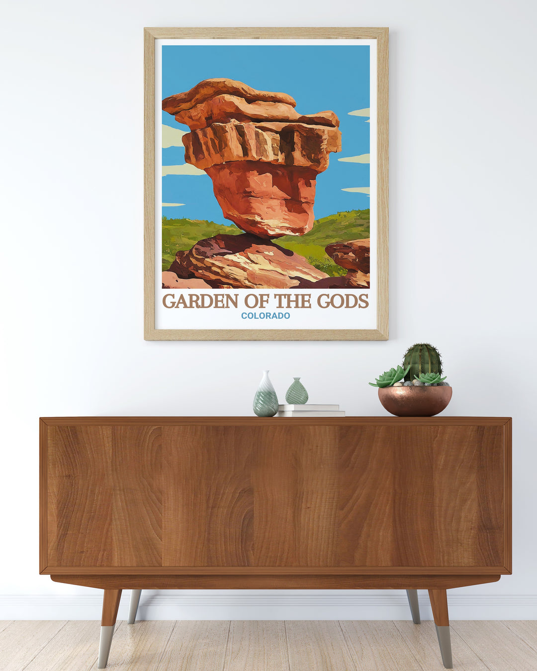 Balanced Rock modern decor from Gardens Of The Gods makes the perfect Colorado wall art for any home