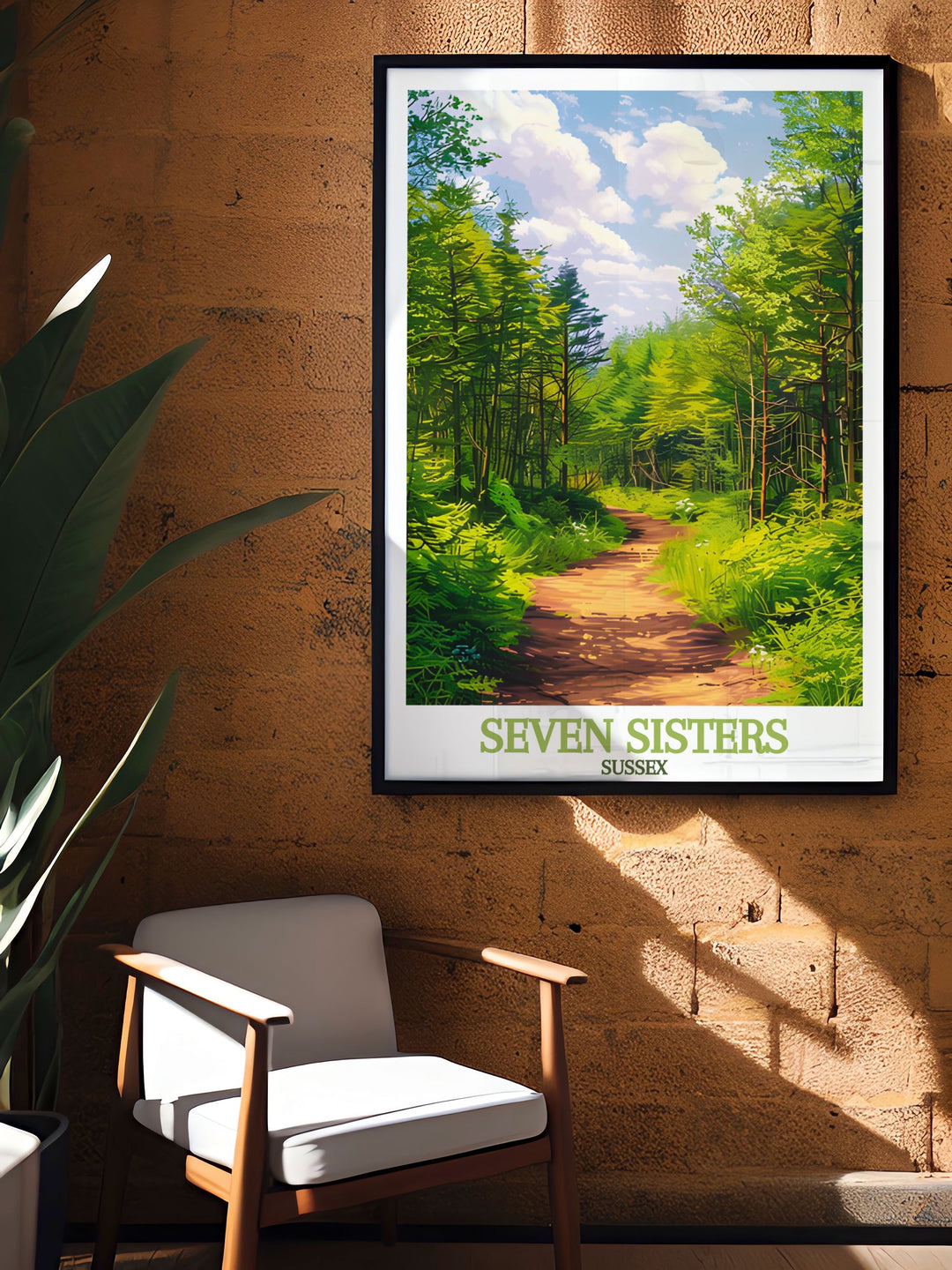 Elegant home decor with Friston Forest artwork bringing the beauty of the South Downs into your home perfect for nature enthusiasts and those looking to elevate their living room or bedroom decor