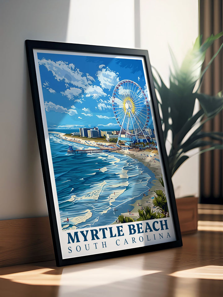 Sophisticated Myrtle Beach Poster designed to fit seamlessly into living rooms bedrooms or offices adding a touch of SkyWheel elegance