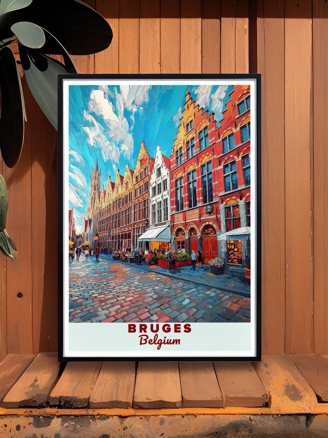 Scenic Grote Markt wall art capturing the timeless beauty of this historic landmark in Bruges, Belgium. This print is ideal for enhancing your home decor and adding a touch of European charm to any space.