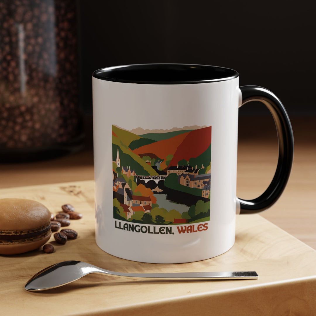 Celebrate the heritage and charm of Llangollen with this Wales mug. Its vibrant artwork highlights the town’s breathtaking views, offering a perfect blend of utility and elegance. Ideal for coffee or tea lovers, it makes a stylish and meaningful keepsake.