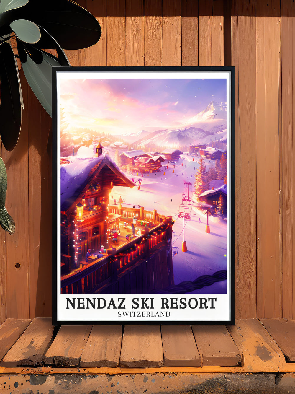 Swiss Alps Travel Prints. These stunning prints of Nendaz Ski Resort and Apres ski scenes make perfect gifts for art and winter sports enthusiasts. Enjoy the scenic beauty and cultural richness of the Swiss Alps in your home.