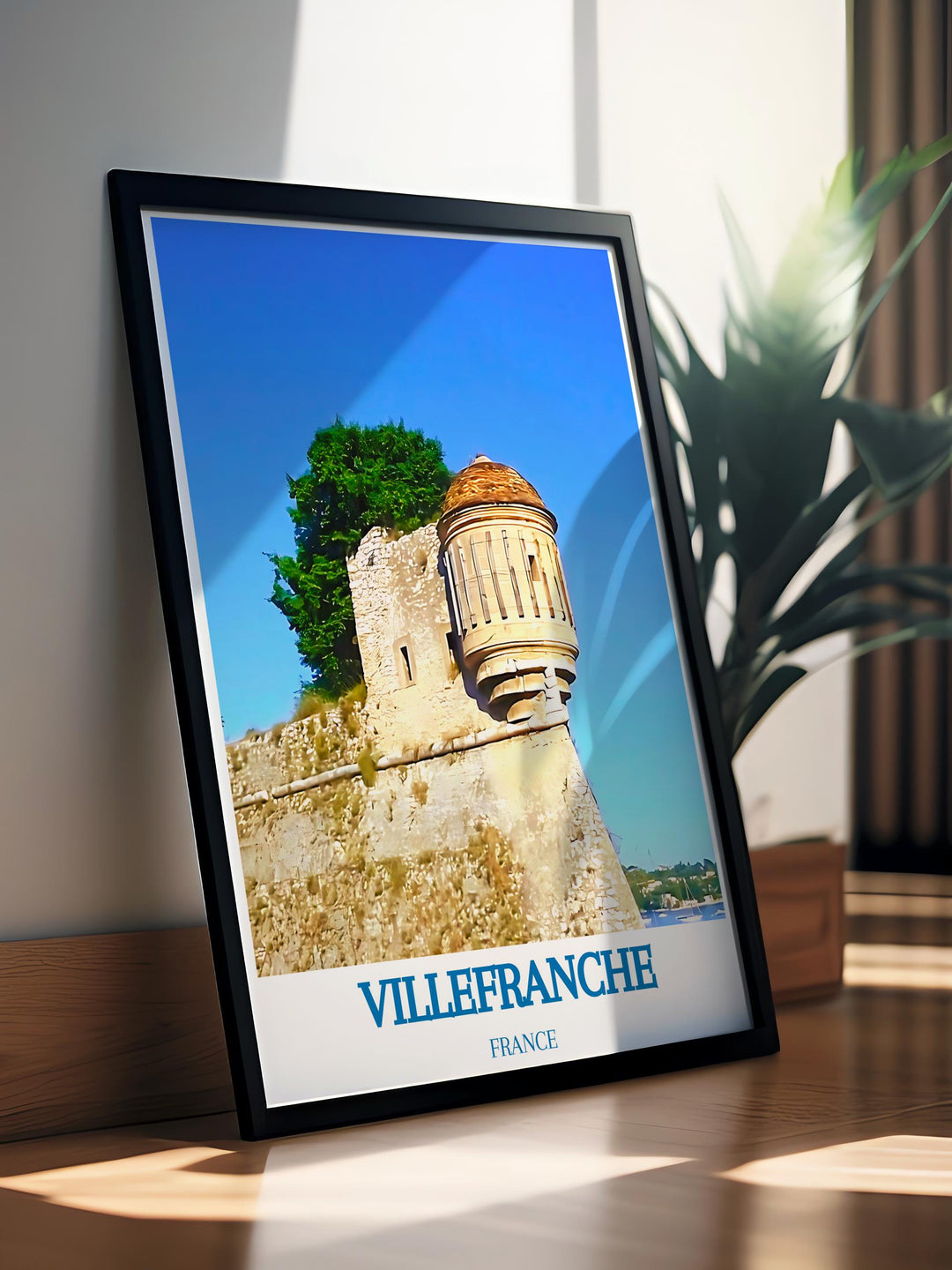 Bring the French Riviera into your home with this Villefranche travel poster showcasing Citadelle Saint Elme This wall art is perfect for creating a focal point in any room The vibrant colors and elegant design make it an ideal choice for anyone looking to enhance their home decor