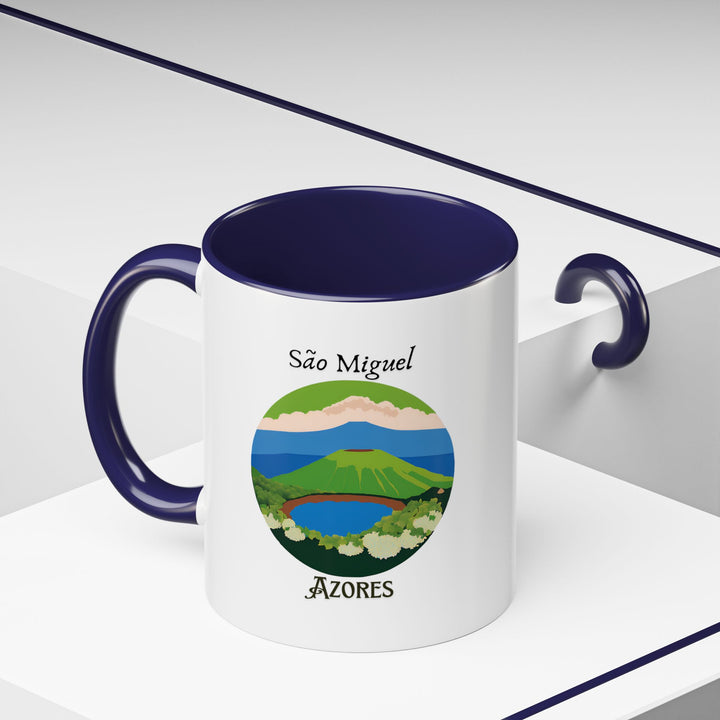 Bring home a piece of São Miguel with this beautifully crafted mug showcasing the island's picturesque landscapes. Made from high-quality ceramic, dishwasher and microwave safe, perfect for daily use or as a thoughtful gift for friends and family who love São Miguel.