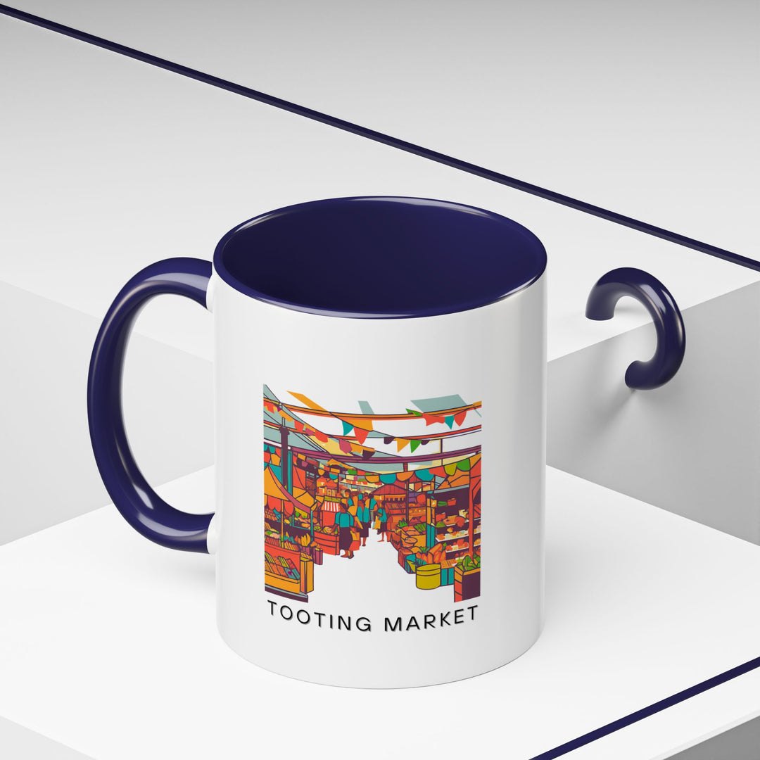 This Tooting Market mug highlights the beauty of Londons iconic market with detailed designs. Durable and dishwasher safe, it serves as a meaningful gift or keepsake for art enthusiasts and travelers who value practical yet stylish accessories.