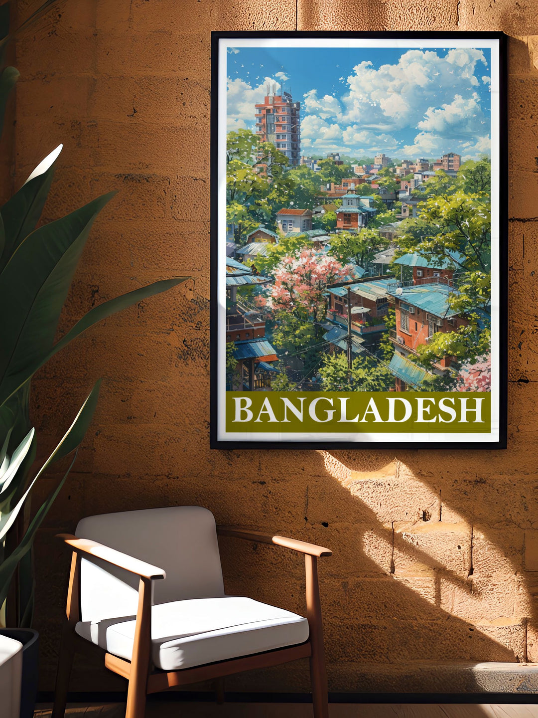 The bustling streets and vibrant markets of Dhaka are captured in this detailed illustration, offering a glimpse into the dynamic life of one of Asias most vibrant cities.