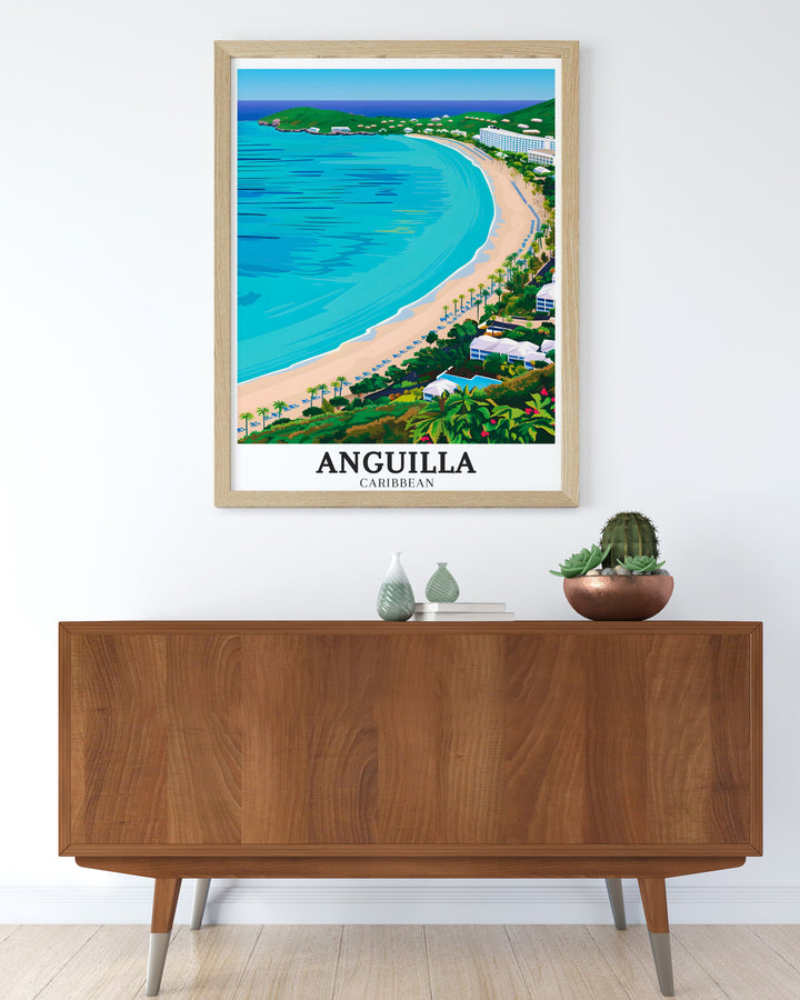 Anguilla Wall Art featuring Maundays Bay Maundays Beach is perfect for transforming any space into a Caribbean retreat with its vivid depiction of Anguillas beautiful beaches making it an ideal addition to coastal themed decor or contemporary interiors