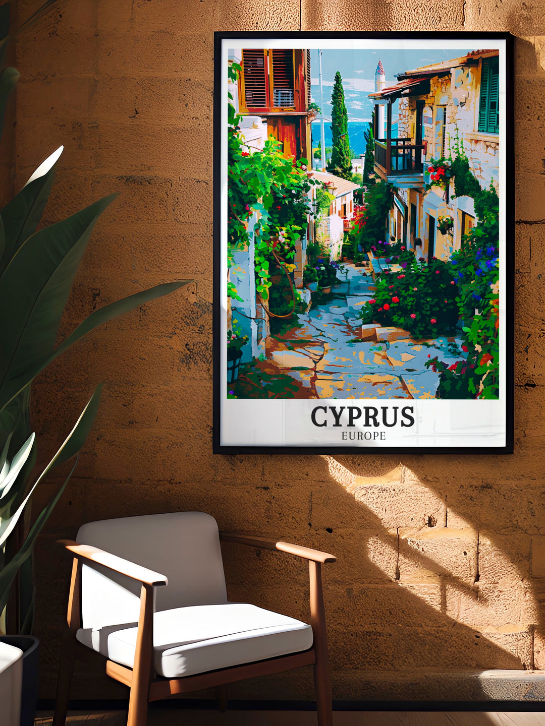 Featuring the peaceful village of Lania in the Limassol district of Cyprus, this travel print showcases the timeless allure of its stone pathways and ancient vineyards. Perfect for anyone who cherishes Mediterranean culture and the simplicity of village life.