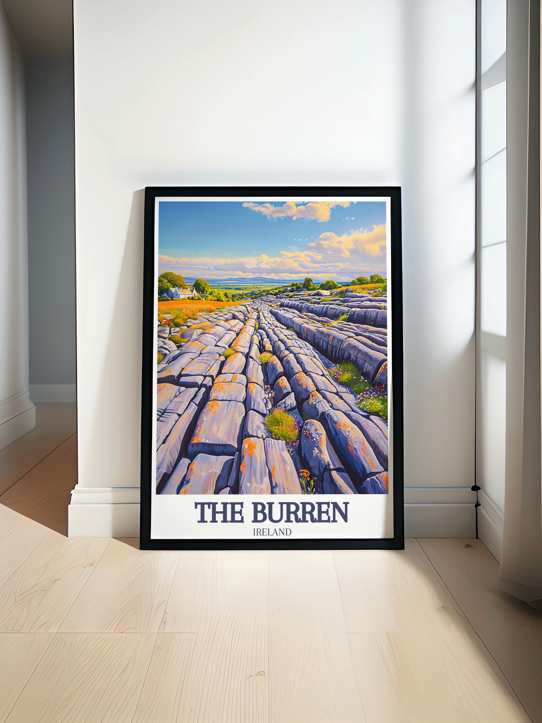Stunning art print of Burren National Park Kilfenora village in County Clare showcasing the natural beauty of Irelands rugged landscape perfect for wall decor and a thoughtful gift