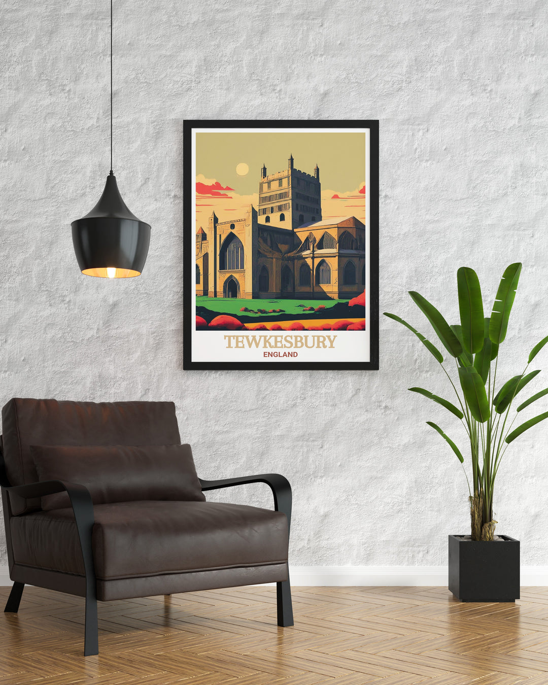 Stunning Tewkesbury Abbey framed print offering a detailed view of Tewkesbury Abbeys historical charm ideal for use as Uk wall decor or as a meaningful England travel gift for any occasion