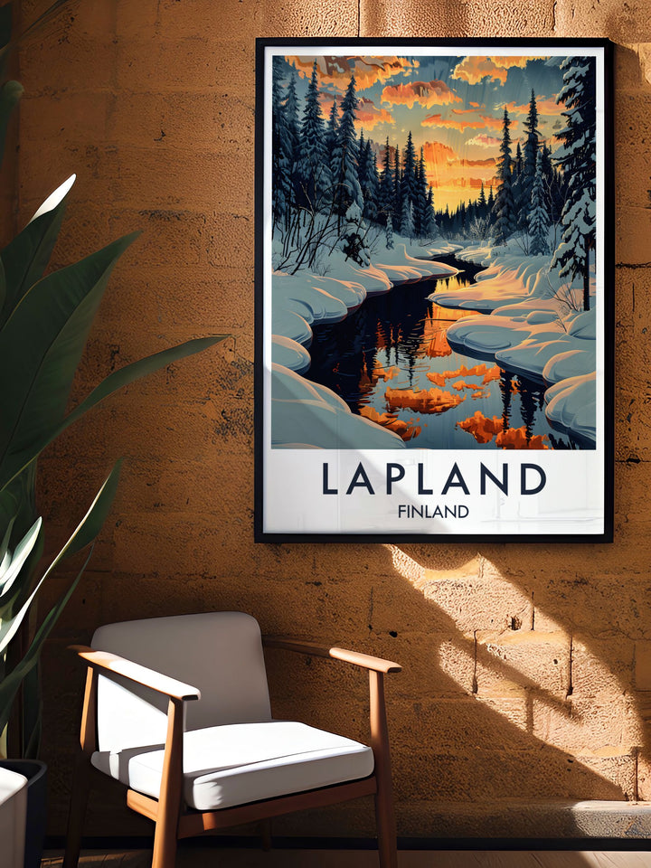 Arctic Wilderness Artwork featuring the mesmerizing beauty of Finland and Lapland perfect for creating an inspiring and tranquil atmosphere in your home or as a memorable gift for any occasion.