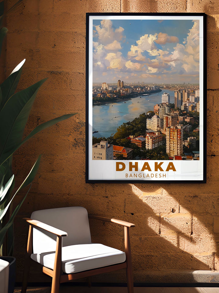Unique Dhaka Painting capturing the essence of the citys vibrant culture and historic landmarks. Perfect for home decor or as a special gift this Dhaka artwork adds a sense of adventure and cultural richness to any living space.