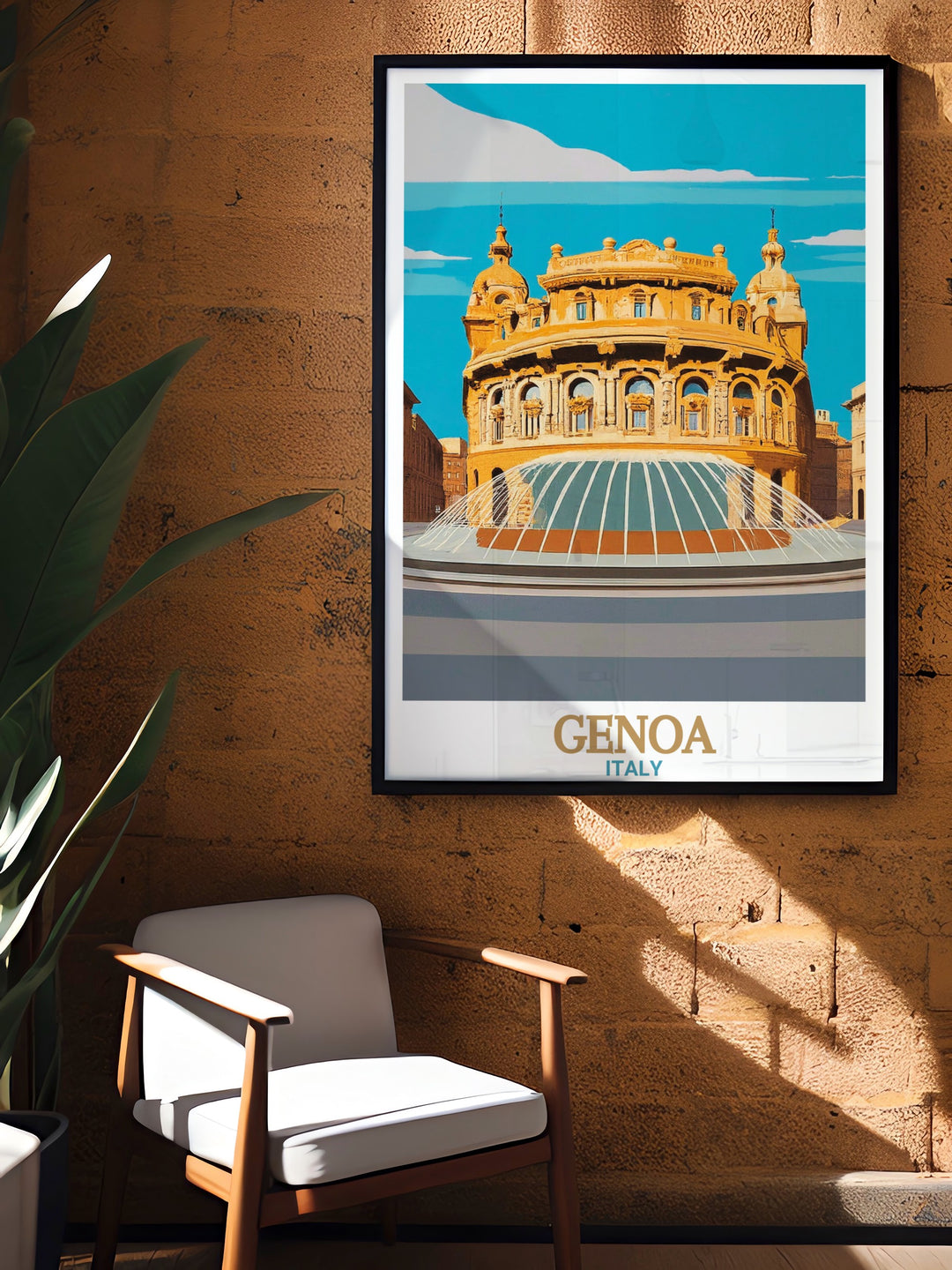 Bring the grandeur of Genoas Piazza De Ferrari into your living space with this canvas print. Ideal for anyone who loves Italian travel, history, or architecture, it makes a wonderful gift or addition to your decor.