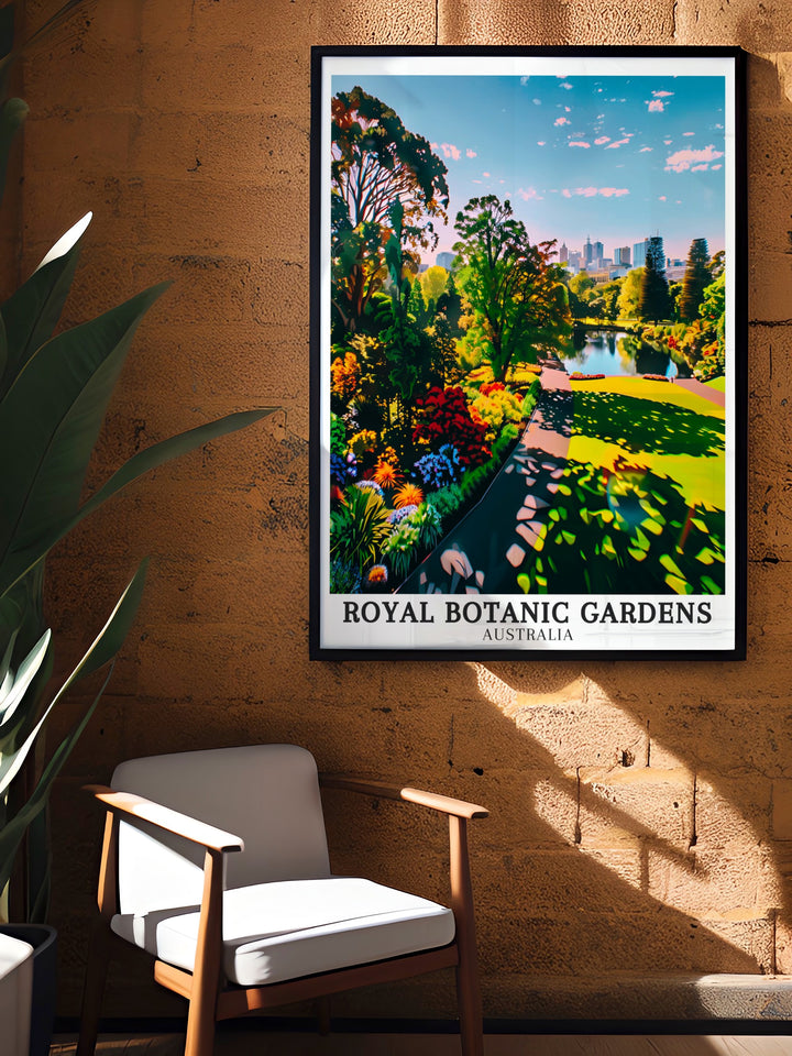 Add a touch of Australian beauty to your space with this Southern Lawn Melbourne Gardens artwork a perfect Botanic Garden Gift that celebrates the natural beauty of the Royal Botanic Gardens