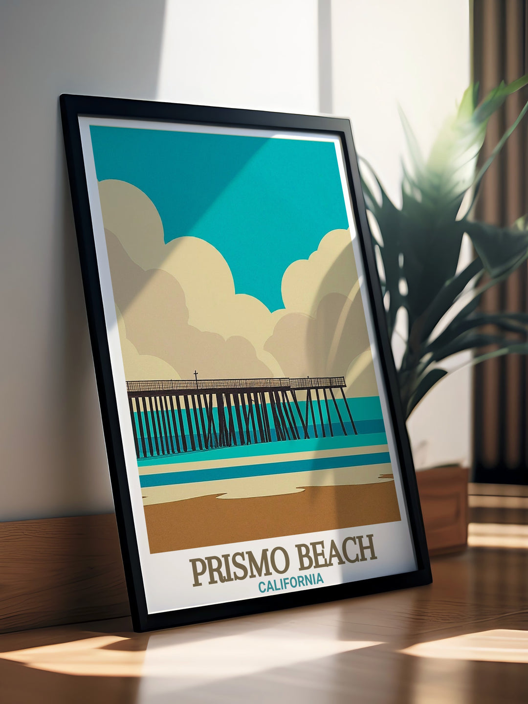 California Wall Art showcasing Pismo Beach Pier with breathtaking scenery and vibrant hues Pismo Beach Pier framed prints add a touch of nature to your home decor