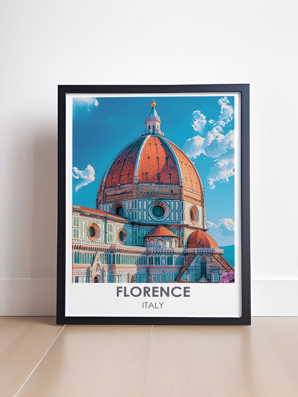Custom print showcasing Florence Cathedral, providing a unique perspective on its architectural splendor.