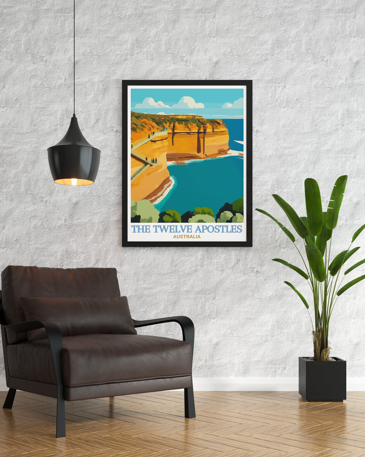 Gibson Steps framed prints showcasing the dramatic cliffs and stunning coastal views adding a touch of natures grandeur to your home decor