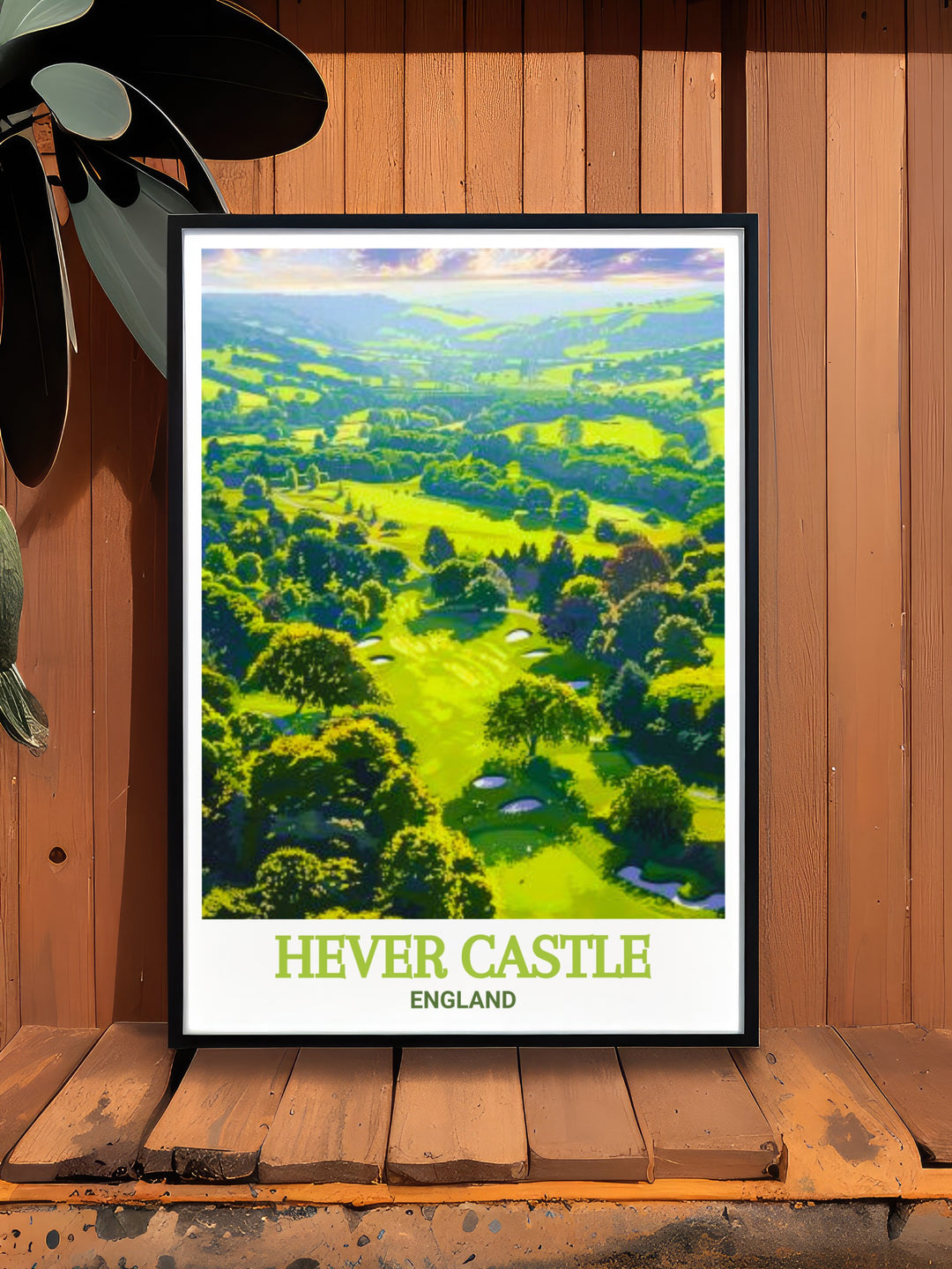 Modern Hever Castle Golf Club art piece adding a sophisticated touch to living rooms studies or bedrooms