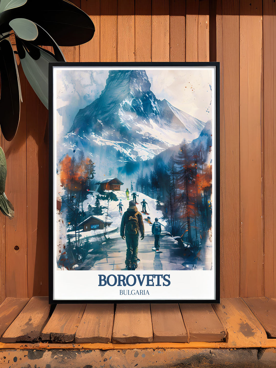Detailed digital download of Borovets, featuring its well groomed ski runs and the panoramic vistas from the Musala Pathway, ideal for any art collection or as a memorable travel keepsake.
