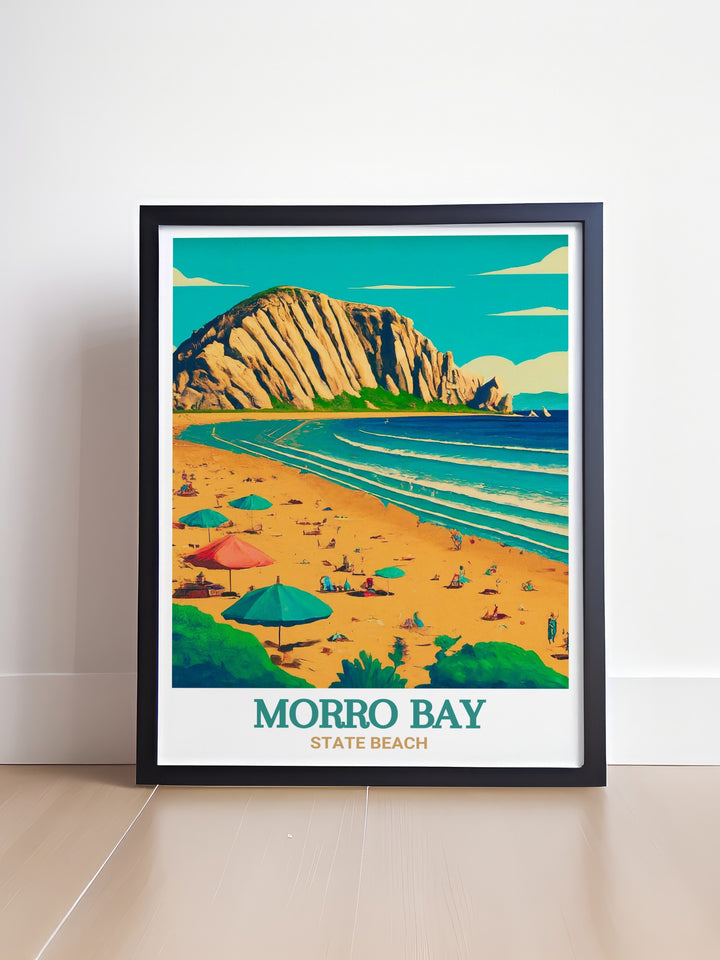 Elevate your home decor with this modern Morro Strand State Beach artwork featuring vibrant colors and exquisite detail perfect for living rooms bedrooms or offices