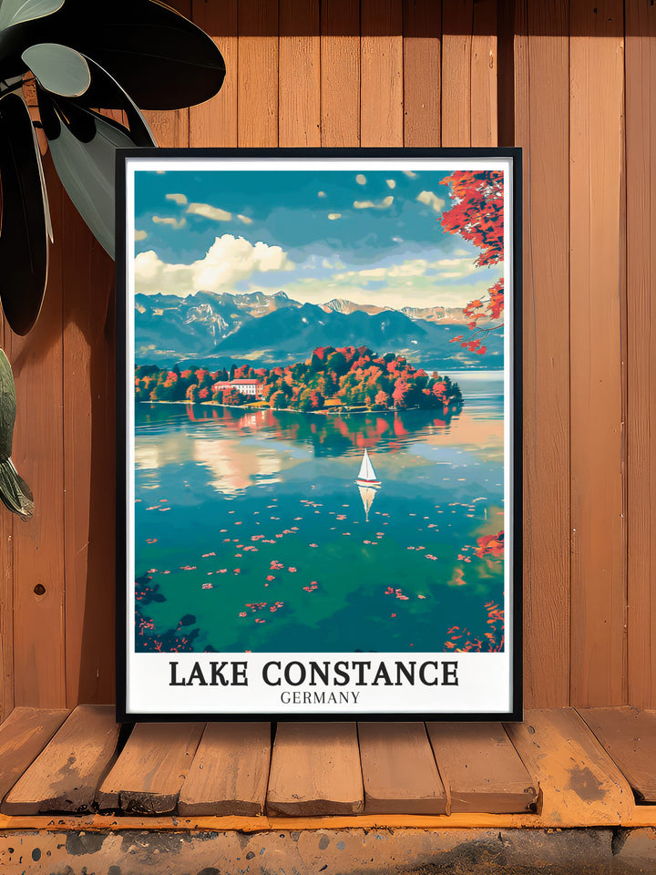 Lake Constance canvas wall art depicting the serene waters and majestic landscapes. These travel canvas prints are perfect for Europe lake art enthusiasts who appreciate natural beauty. Enhance your living space with Constance Wall Art that captures stunning views of Lake Constance and its surrounding landscapes.