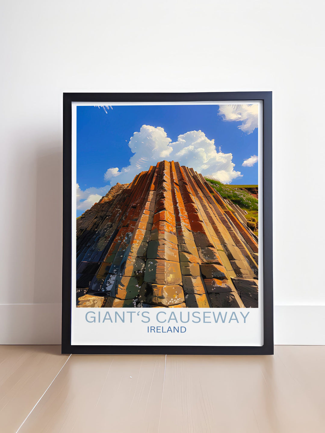 Enhance your space with The Organ Pipes framed prints showcasing the unique landscape of Giants Causeway in County Antrim a perfect addition to any room.