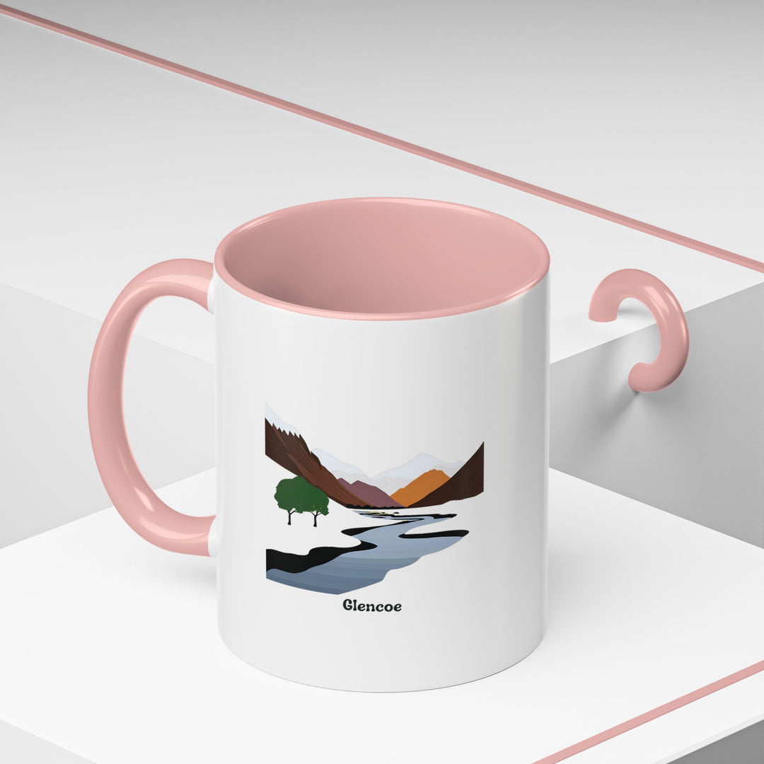 Celebrate the Highlands with this Glencoe mug, featuring a vibrant design inspired by the scenic landscapes. Durable and dishwasher-safe, it is an ideal gift for travelers or Scottish culture enthusiasts.