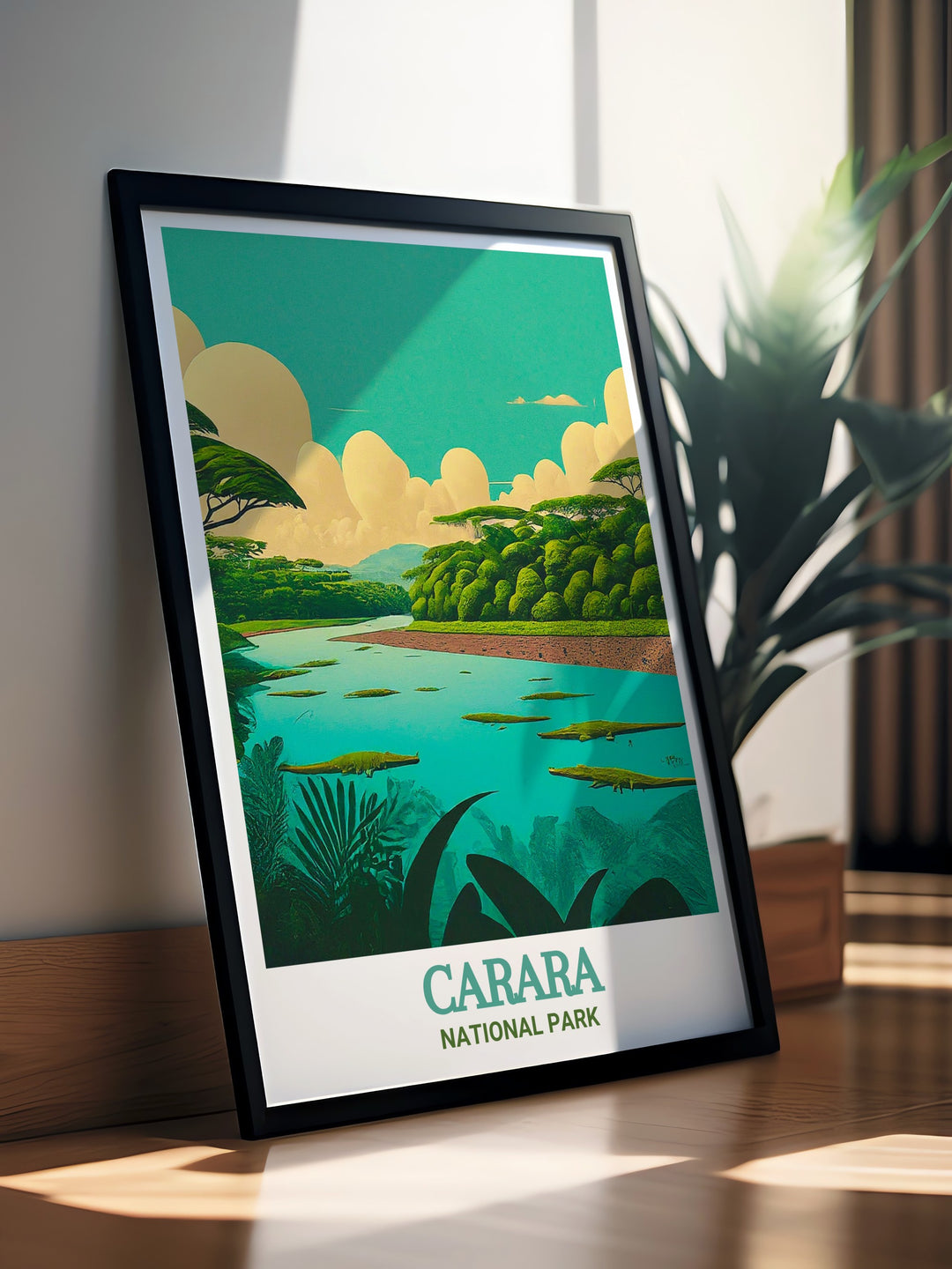 The Tarcoles River Travel Print brings the winding beauty of Costa Ricas most famous river to life, showcasing the diverse flora and fauna of Carara National Park. Perfect for those who love Costa Ricas rich landscapes.