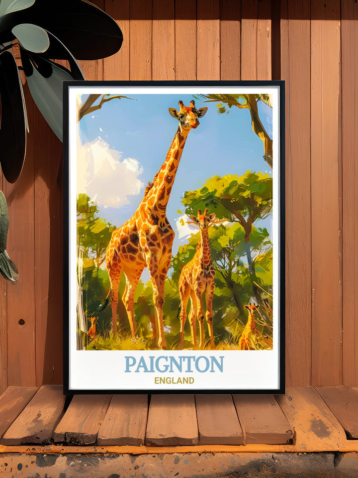 Featuring a stunning depiction of Paigntons famous zoo and its surrounding coastal landscape, this Paignton Print is perfect for those who appreciate the beauty of the Devon coastline and its wildlife. This print makes for a lovely, thoughtful gift.