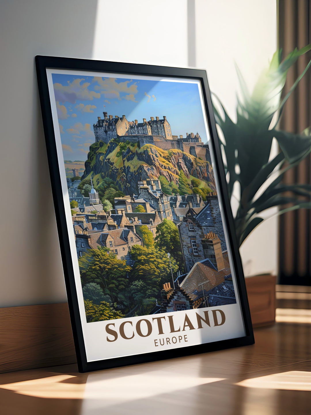 This framed art print of Loch Lomond in Scotland offers a detailed look at the picturesque lake and its surrounding Highlands. The rich colors and striking composition make it a perfect centerpiece for any room.