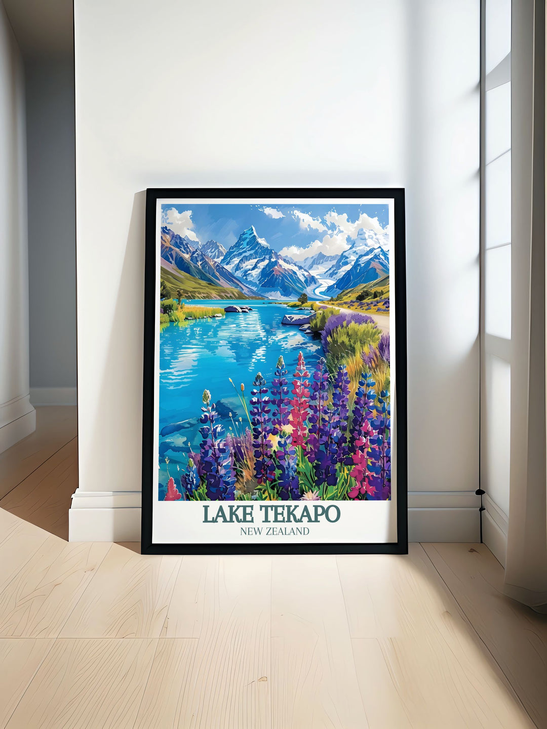 Celebrating the scenic trails and vibrant landscapes of the Southern Alps, this travel poster brings the dynamic spirit of these mountains into your living space. Ideal for those who love lively atmospheres and rich natural heritage.