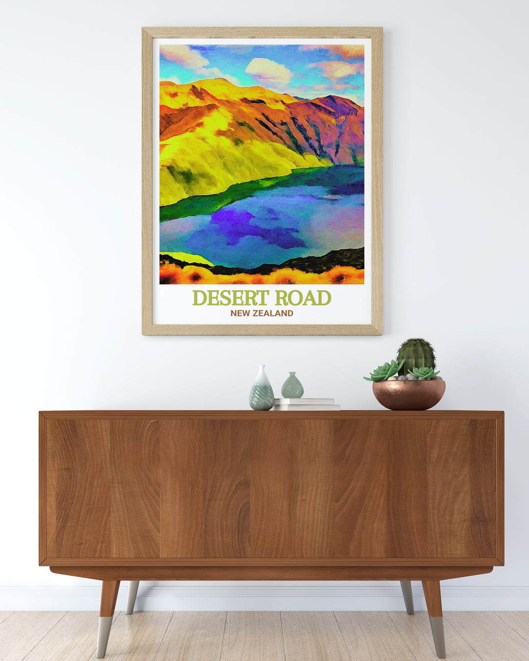 Desert Road Decor is a vibrant and colorful piece that breathes life into any room while Tama Lakes Artwork provides a calming presence with its serene and peaceful depiction of natural beauty ideal for enhancing any home or office decor.