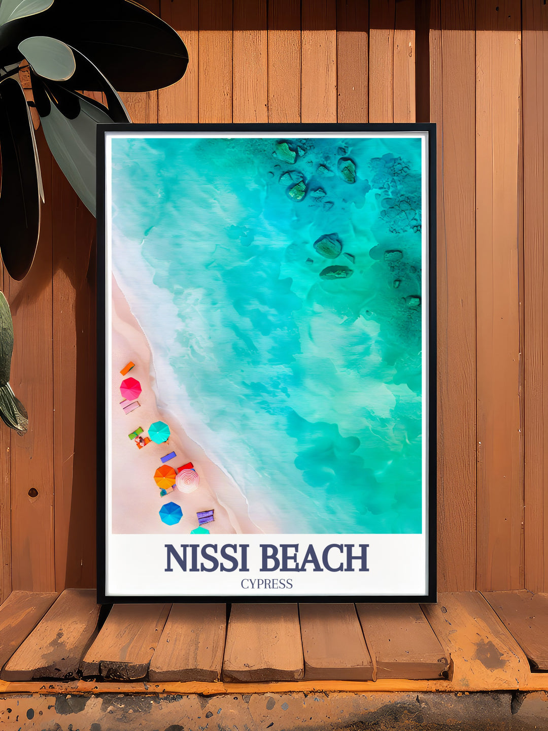 This Nissi Beach poster print captures the stunning turquoise waters and white sands of Cypruss iconic beach. Perfect for beach lovers, this travel print brings a touch of the Mediterranean to your home, making it an ideal piece of wall art or a thoughtful gift for coastal decor enthusiasts.