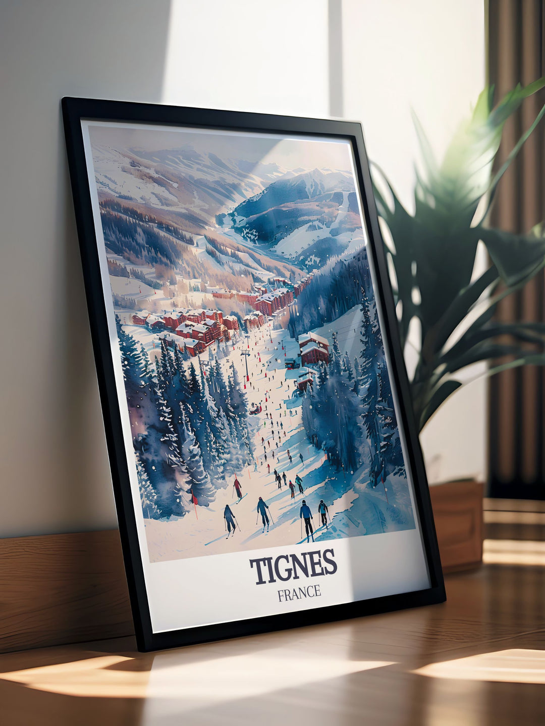 Enhance your living space with a vintage ski poster from the French alps capturing the essence of Espace Killy this stunning print is an ideal addition to your ski resort wall art and bucket list prints collection