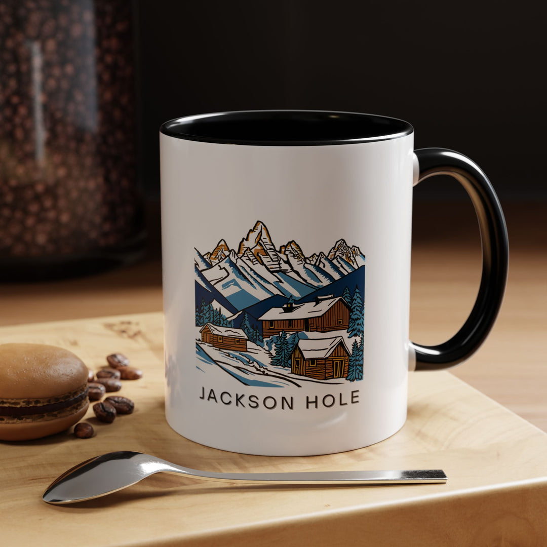 Experience the beauty of Jackson Hole with this scenic Wyoming mug. Featuring the Teton Mountains, this mug is a perfect reminder of the wilderness. It is dishwasher and microwave safe, making it both stylish and practical for everyday use.