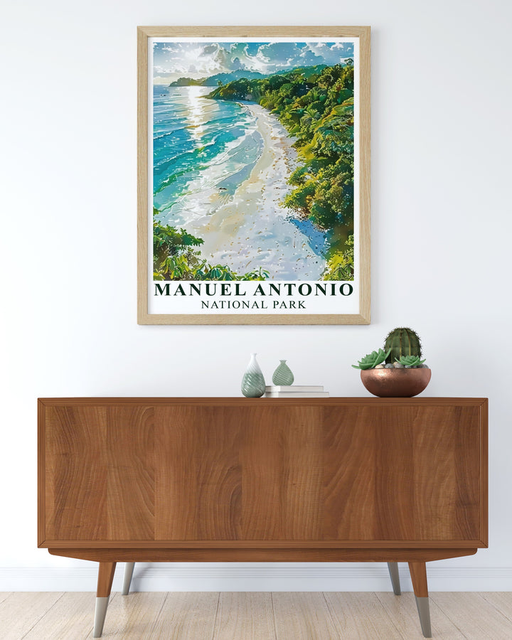 Costa Rica Print of Manuel Antonio Park showcasing Cathedral Point in rich colors bringing the beauty of Costa Rica into your home decor an ideal addition to your collection of Costa Rica Wall Art and a perfect Travel Gift for Costa Rica lovers