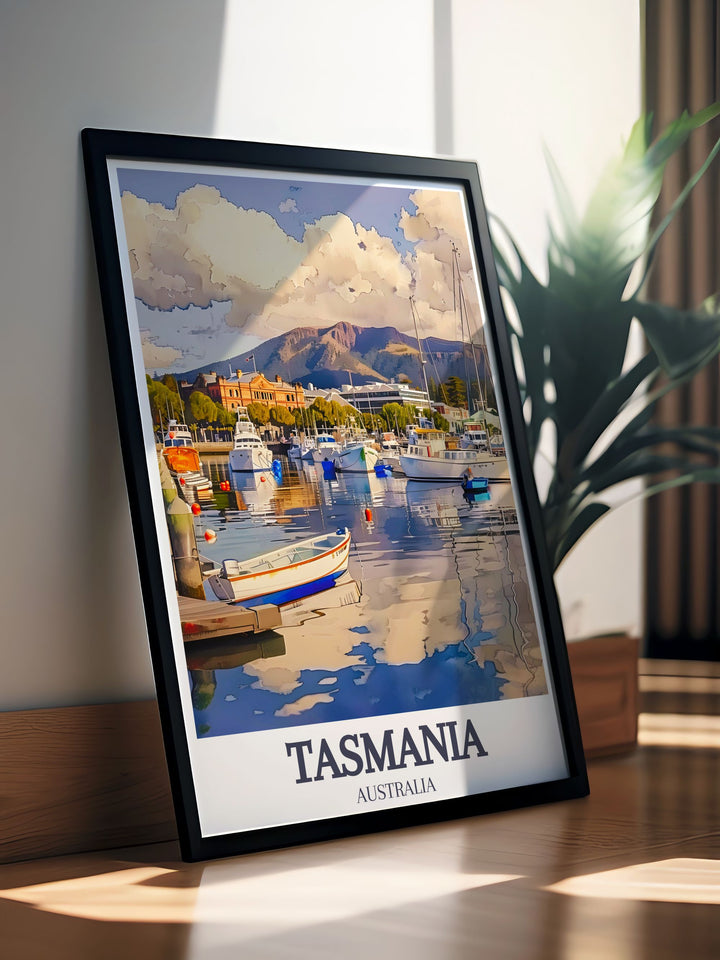 Looking for a unique Australia souvenir Our Hobart, Mount Wellington modern art prints make an ideal gift for nature lovers and art enthusiasts. Celebrate the beauty of Tasmania with these elegant home decor pieces.