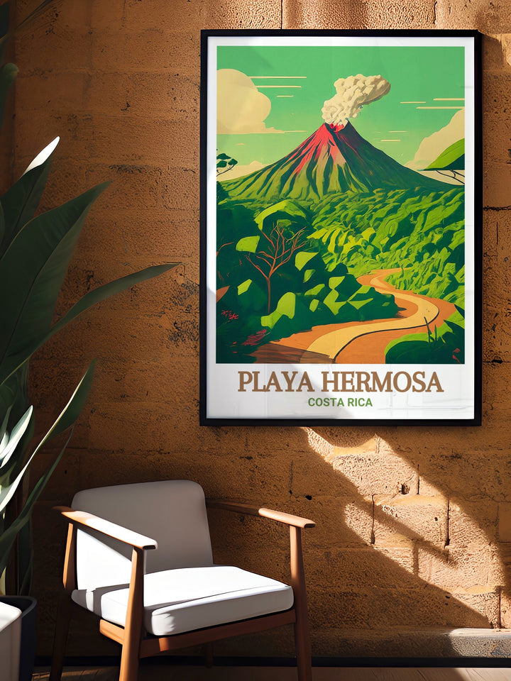 Rincon de la Vieja National Park Framed Prints and Playa Hermosa Beach Art offering a unique and elegant addition to any home decor ideal for those who love travel and nature inspired wall art