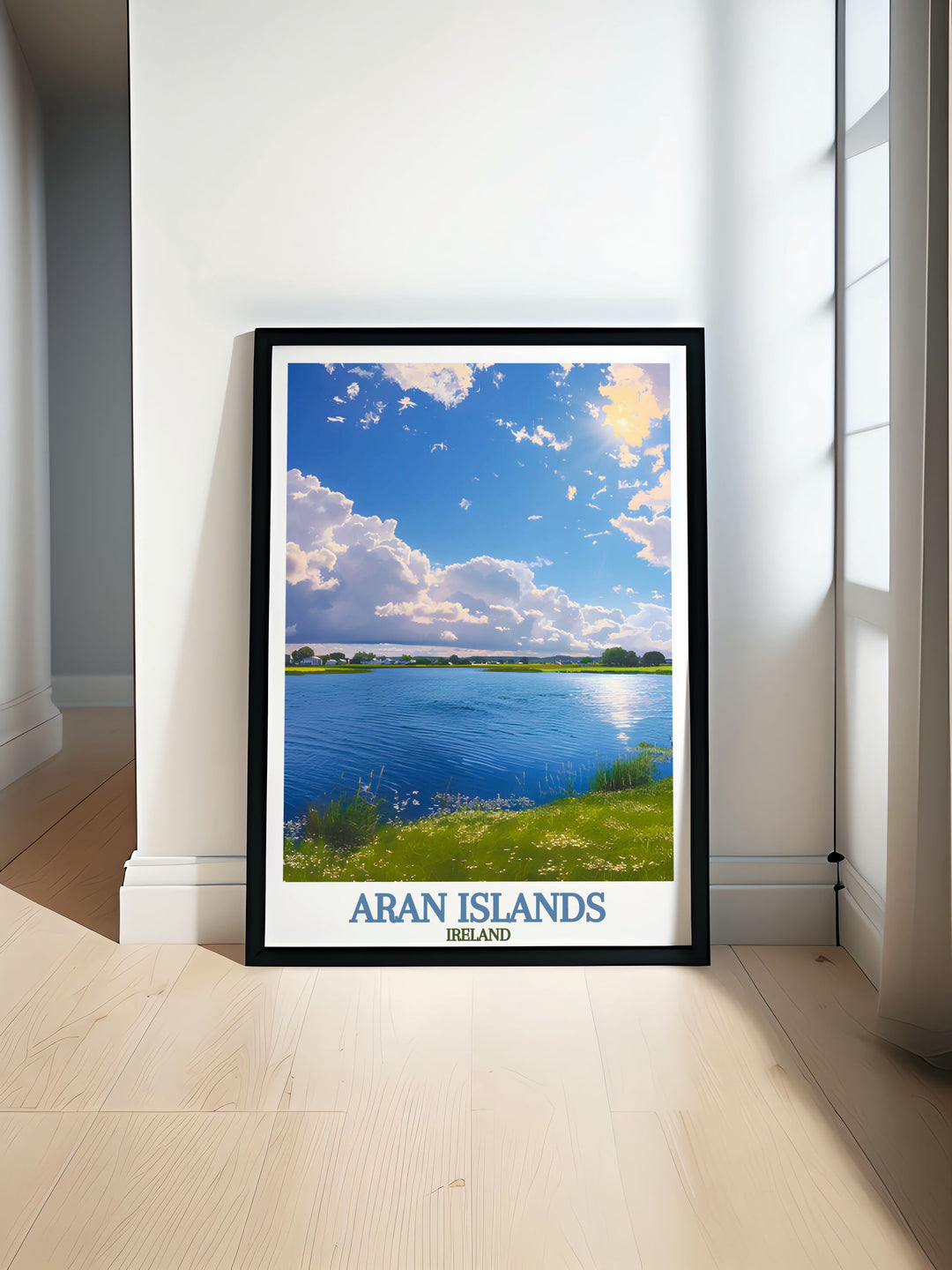 Aran Islands Poster featuring the serene beauty of Lough Atalia perfect for adding elegant decor to your living room or office space