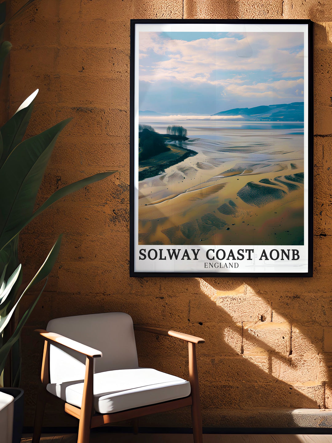 Solway Coast AONB Art Prints. Featuring stunning views of the Solway Coast AONB, The Solway Firth, and the mudflats, these prints bring the beauty of Cumbria into your home. Perfect for enhancing your wall decor with natural landscapes.