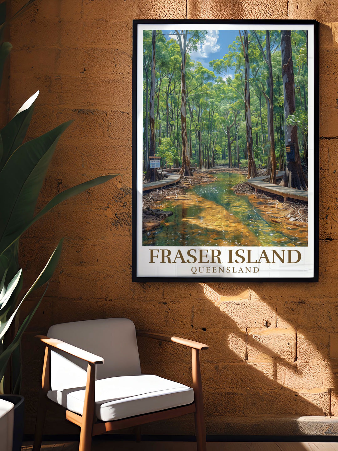 Central Station Rainforest and Fraser Island Poster combine to create a unique piece of art that celebrates the beauty of Queenslands natural wonders. This personalized gift is ideal for nature enthusiasts and makes a stylish addition to modern home decor.