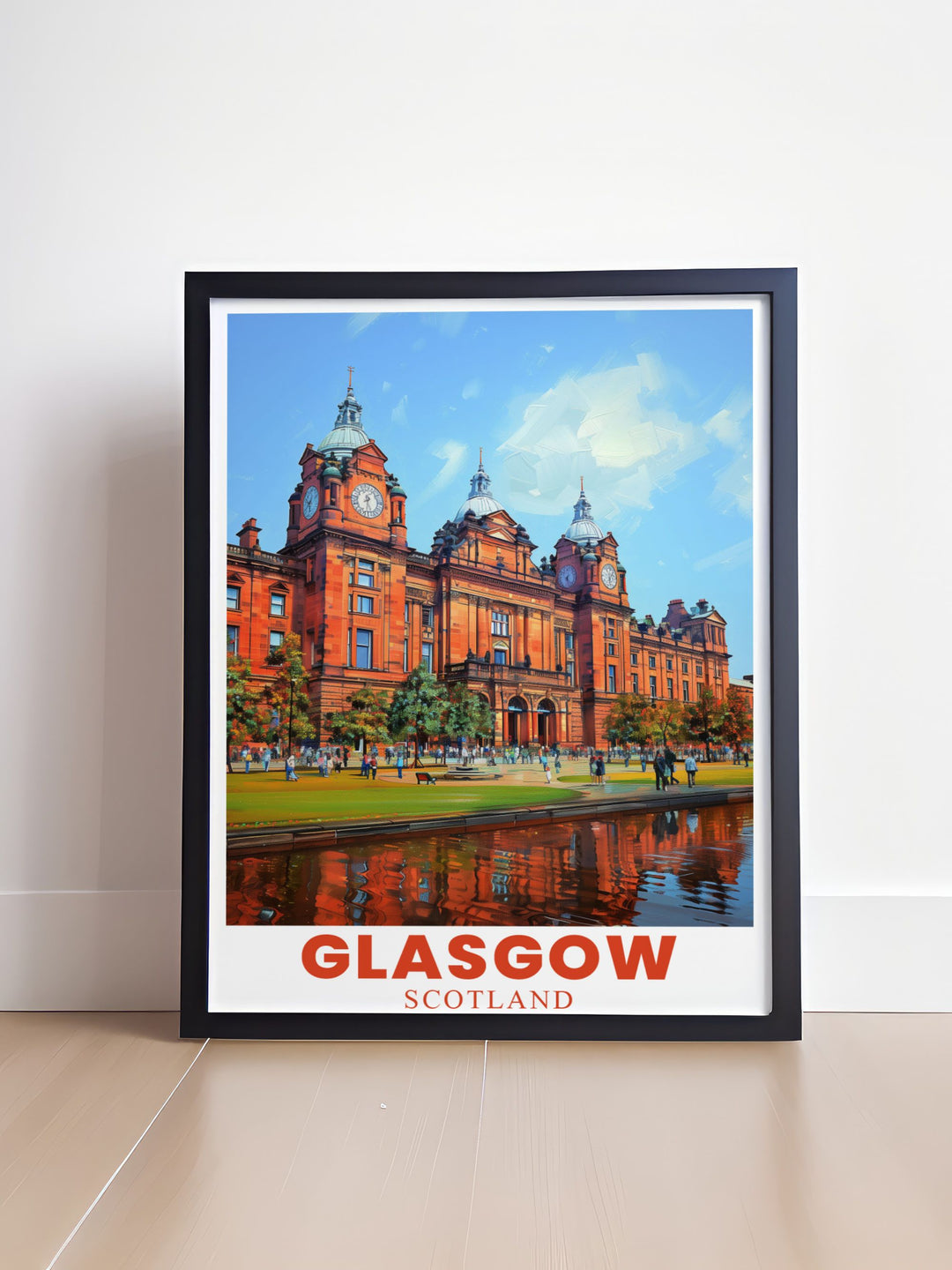 Kelvingrove Art Gallery and Museum modern decor piece that brings the historic beauty of Glasgow into your home. This stunning print is ideal for adding sophistication to any room.