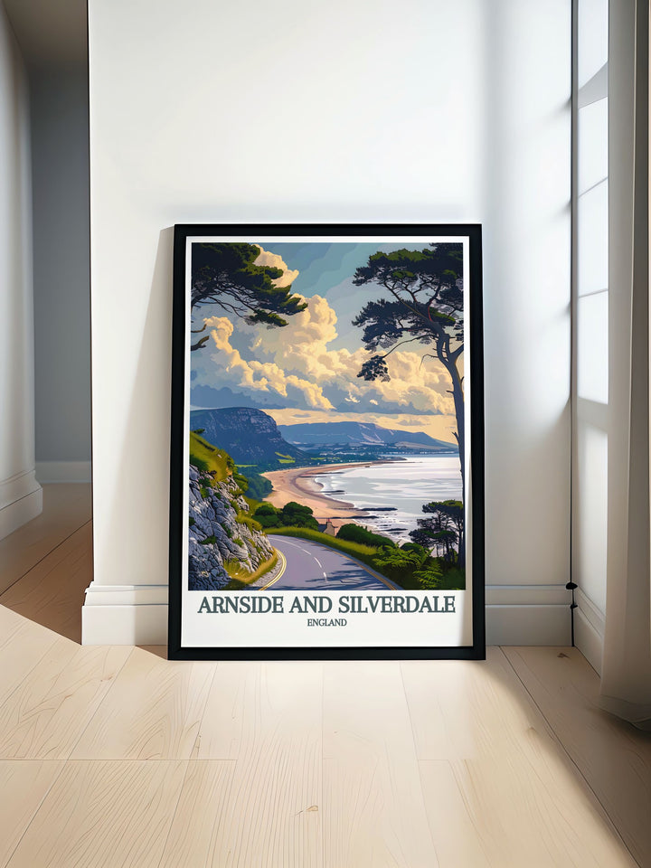 Silverdale and Arnside wall decor featuring stunning views of Morecambe Bay perfect for creating a serene atmosphere with beautiful AONB artwork in your living room or office